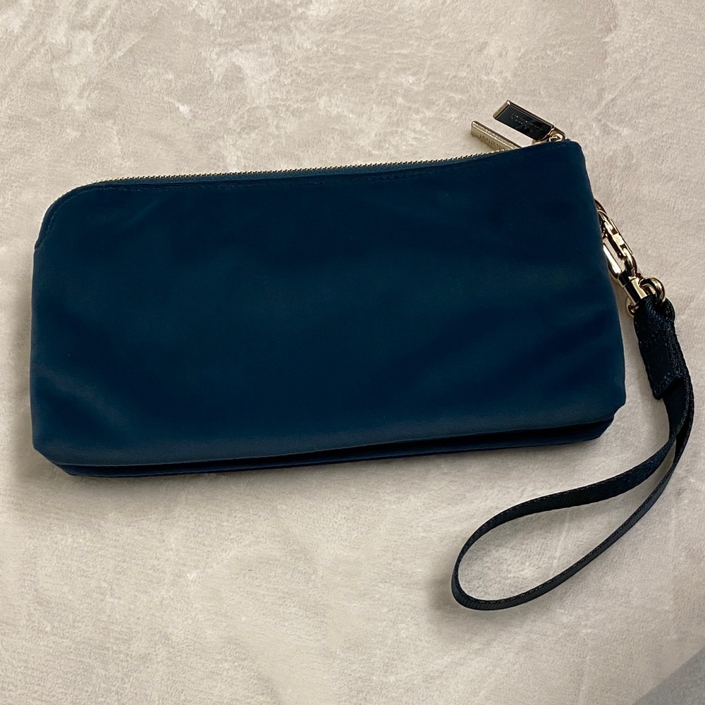 Lululemon Teal Blue Velvet Wristlet Clutch - Picture 3 of 6